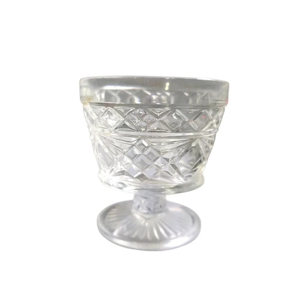 Hazel Atlas Big Top‎ Peanut Butter Footed Sherbet Glass Cup Lot of 6 Vintage 50s